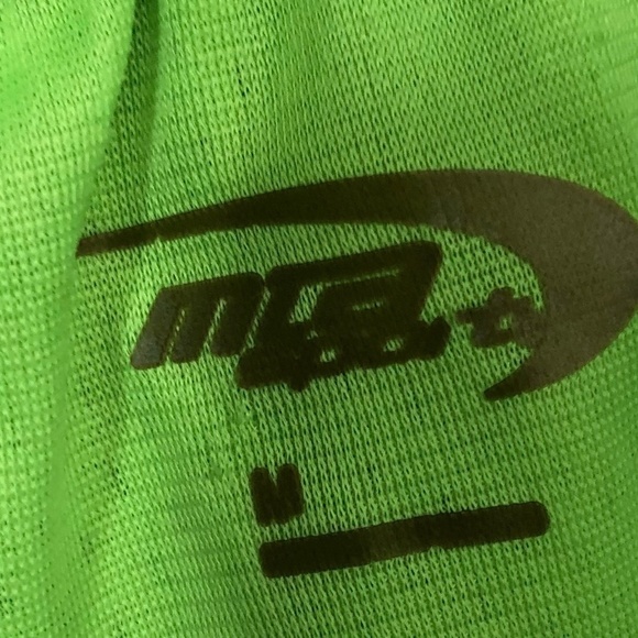 MTA sport shorts mesh neon green long pull-on Medium - Picture 5 of 5